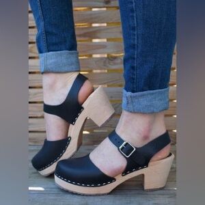 Mia ABBA wooden clogs size 37